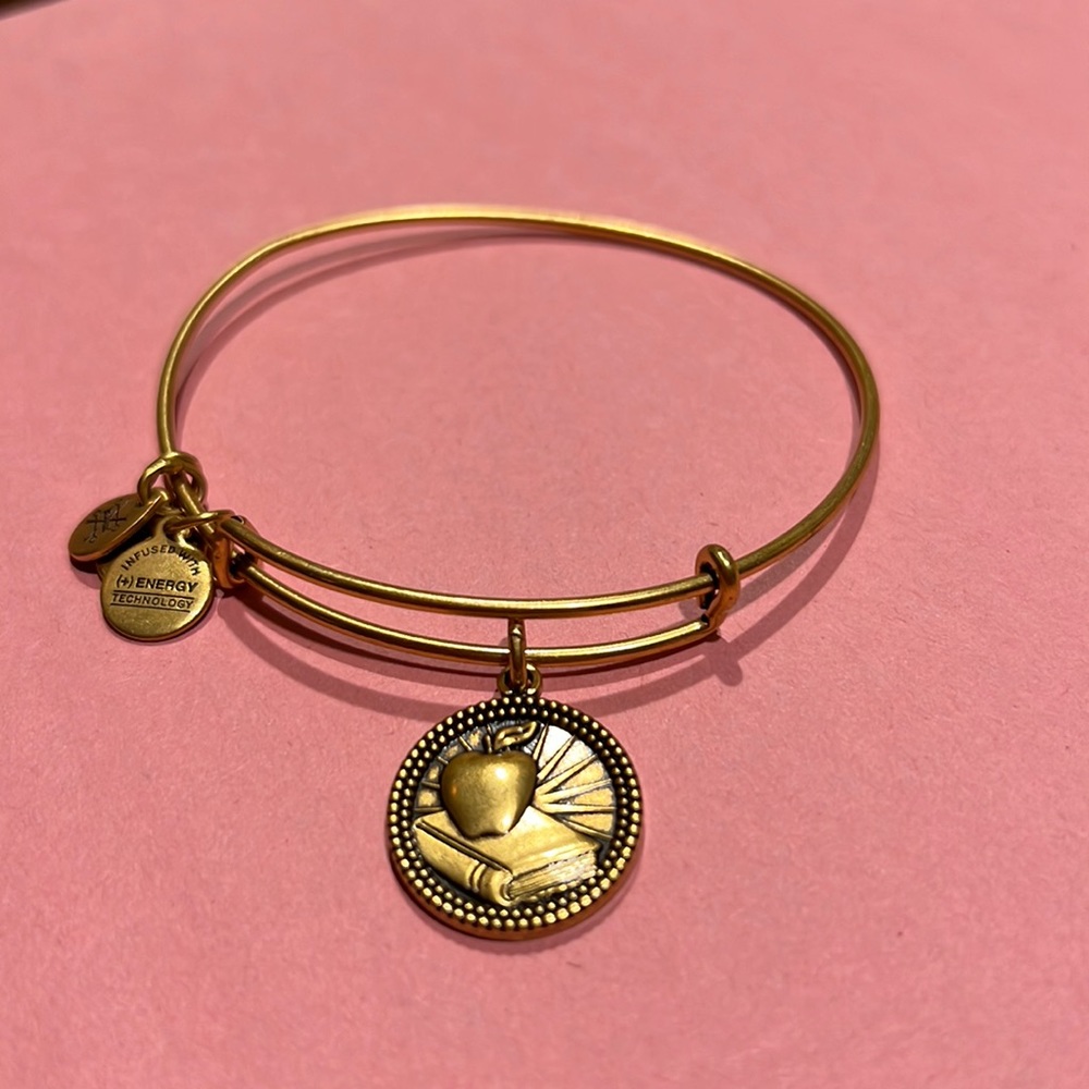Alex and Ani gold teacher bracelet